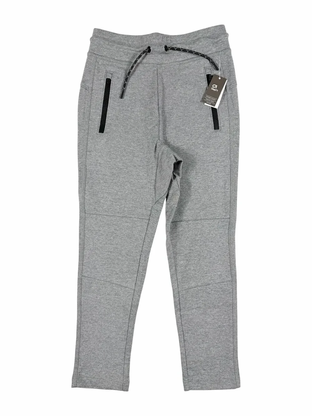 NEW GapFit Tech Joggers Gray Zip Pocket Athletic Pants Boys Small 6-7